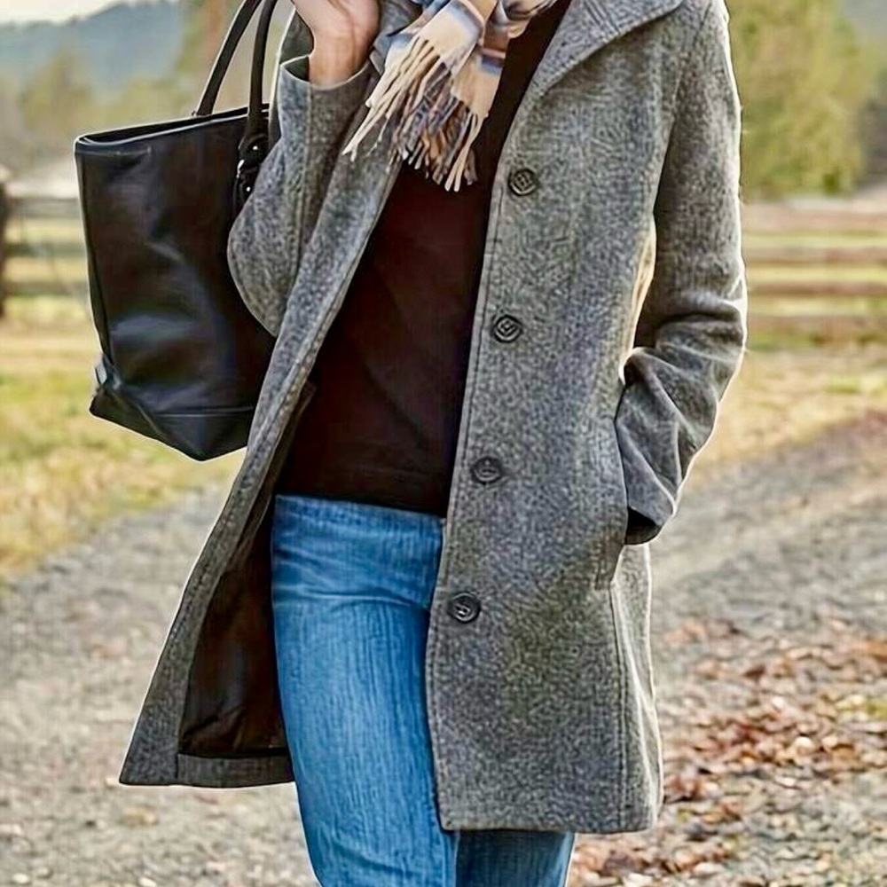 Brand New Stylish Gray Button-Up Coat